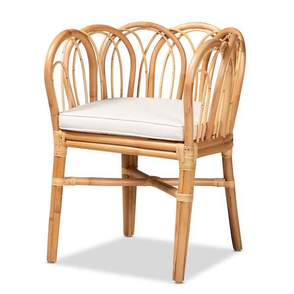 Bali & Pari Melody Modern and Contemporary Natural Rattan Dining Chair 185-11868-Zoro - main